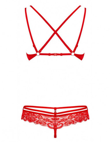 Obsessive Bra Set L/XL - Obsessive - rosso (cod. 751)