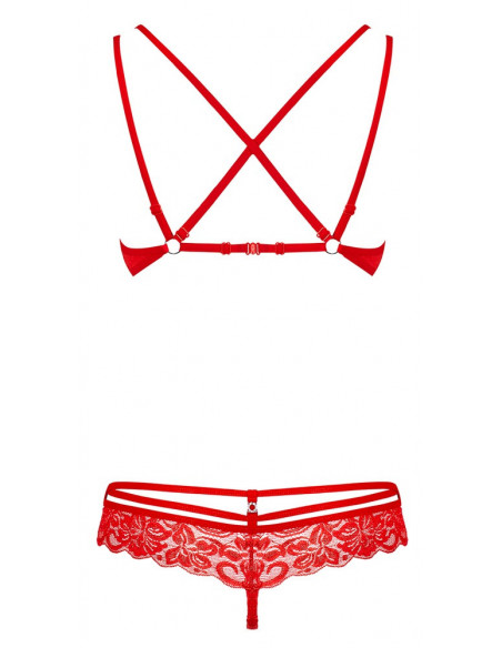 Obsessive Bra Set L/XL - Obsessive - rosso (cod. 751)