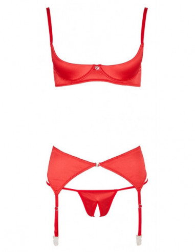 Shelf Bra Set red 80C/M - Cottelli LINGERIE
