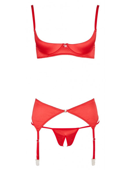 Shelf Bra Set red 80C/M - Cottelli LINGERIE
