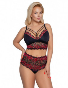 Bra and Briefs black/red XL 2