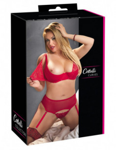 Bra Set red 95D/2XL