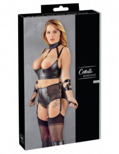 Shelf Bra Set Bondage 95F/2XL - Cottelli BONDAGE - Nero (cod. 853)