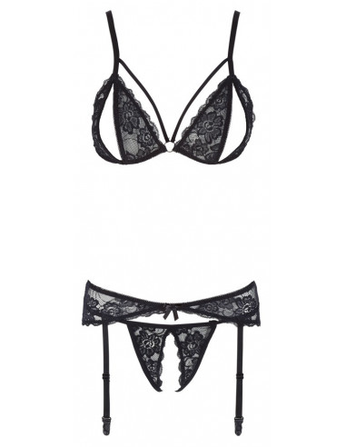 Lace Suspender Set M - Cottelli LINGERIE - Nero (cod. 302)