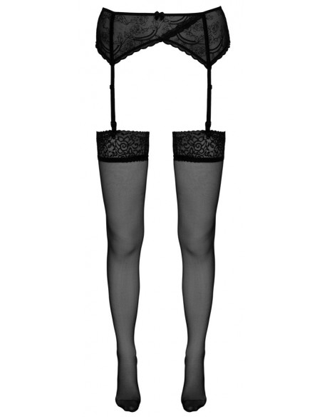 Stockings black 5 - Cottelli LEGWEAR - Nero - Calze Autoreggenti banda ricamata