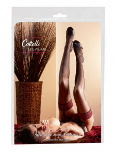 Stockings black/red 3 - Cottelli LEGWEAR - Nero (cod. 870)