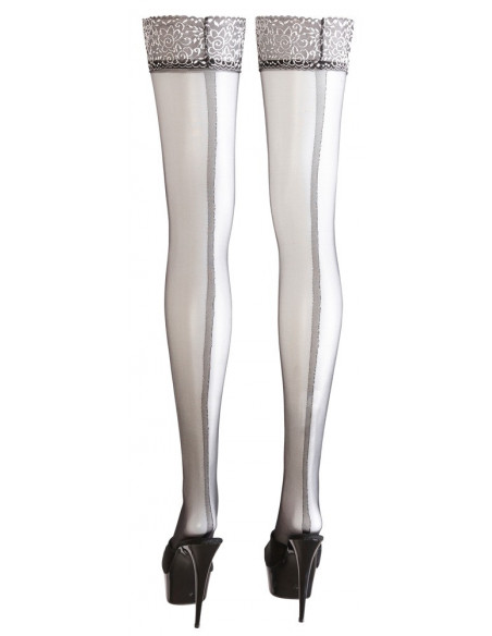 Hold-up Stockings with Seam 5 - Cottelli LEGWEAR - Nero (cod. 293)