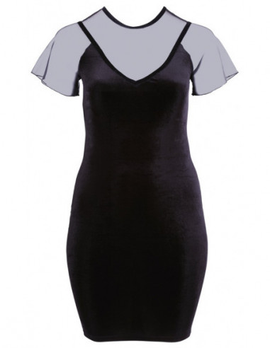 Velvet Dress black L - Cottelli CURVES