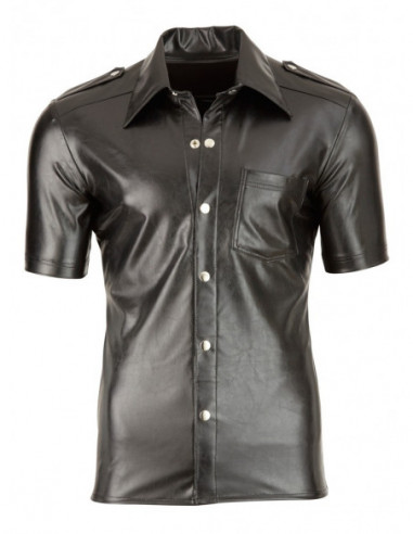 Imitat. Leather Men's Shirt S