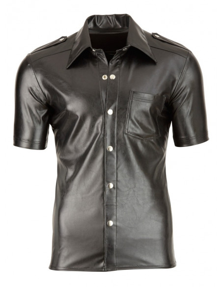 Imitat. Leather Men's Shirt2XL