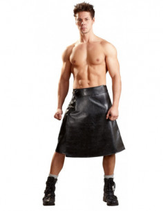 M. Imitation Leather Skirt S 2