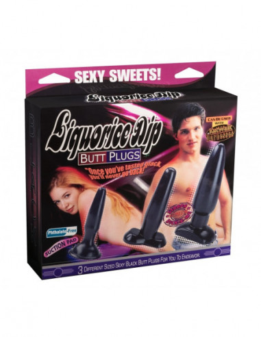 Set Liquorice Dip Butt Plugs