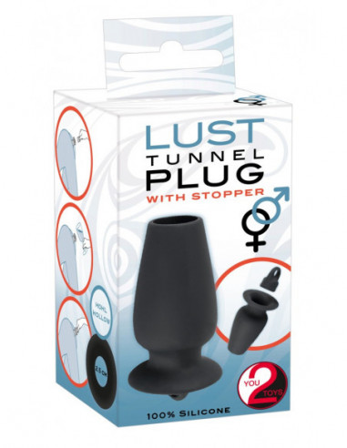 Lust Tunnel Plug with Stopper