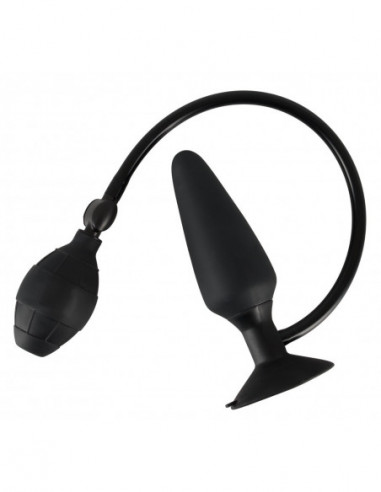 True Black Inflatable Butt Plu