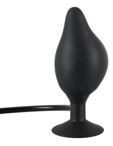 True Black Inflatable Butt Plu