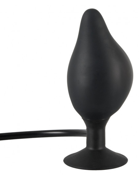 True Black Inflatable Butt Plu