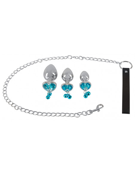 Butt Plug Set with a Leash
