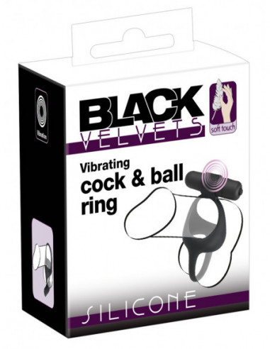 Black Velvets Cock and Ball Ring -...