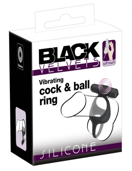 Black Velvets Cock and Ball Ring - Black Velvets - Nero (cod. 37)