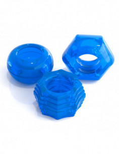 C Deluxe Cock Ring Set Blue 2
