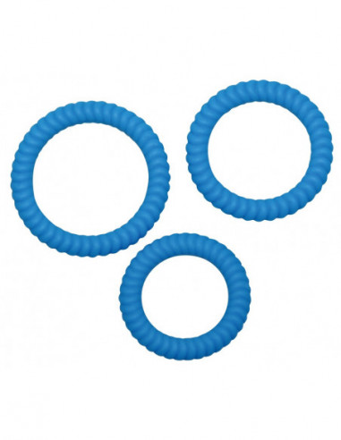 Lust 3 Cock Rings blue