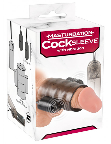 Cock Sleeve with vibration - You2Toys - Grigio