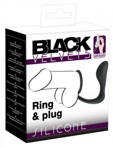 Black Velvets Ring and Plug - Black...