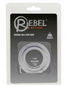 Rebel Lockable Ball Stretcher - Rebel - argento (cod. 807)