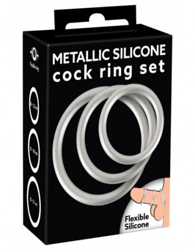 Metallic Silicone Cock ring se