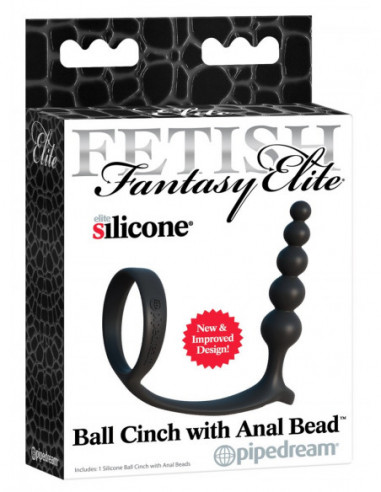 FFE Ball Cinch w Anal Bead Bla