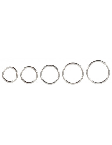 Bad Kitty Set of 5 Metal Rings