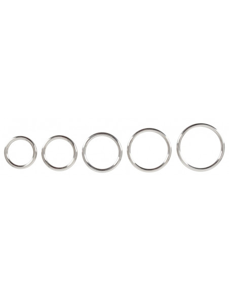 Bad Kitty Set of 5 Metal Rings
