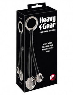 Heavy gear cock ring and ass plugs