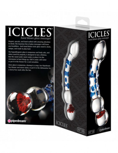 Icicles No. 18 Clear/Blue