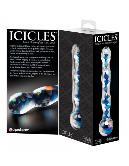Icicles No. 8 Clear/Blue