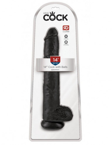 King Cock 14 Cock w Balls Dar