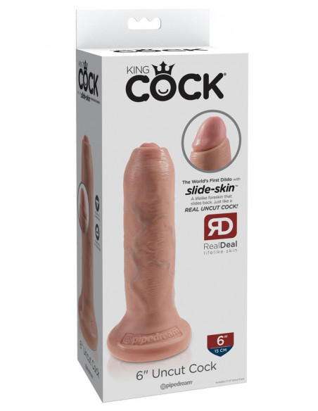 King Cock 6in. Uncut - Flesh