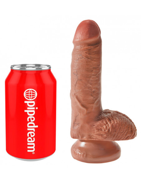 King Cock 7 Cock w Balls Tan