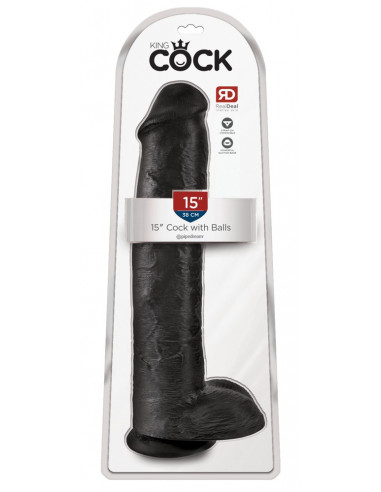 King Cock 15 Cock w Balls Dar