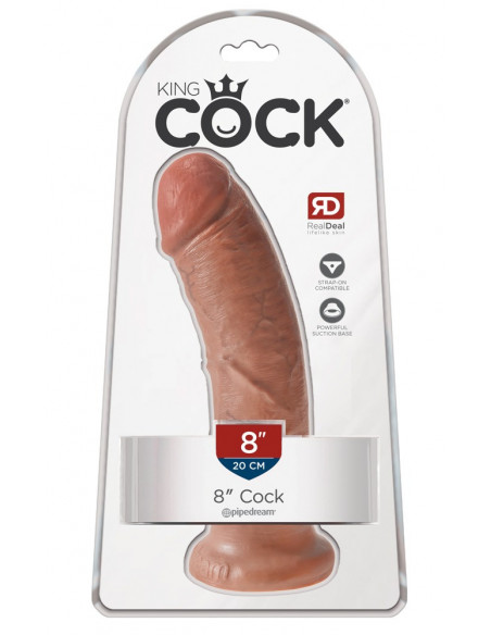 King Cock 8 inch Tan