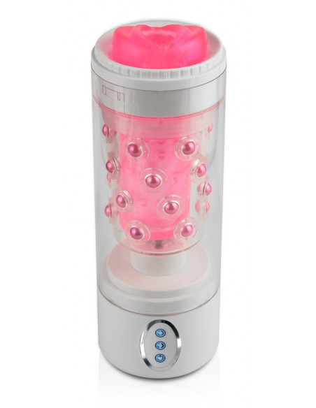 PET Roto-Bator Pussy White/Pin