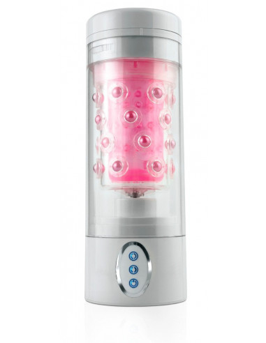 PET Roto-Bator Pussy White/Pin