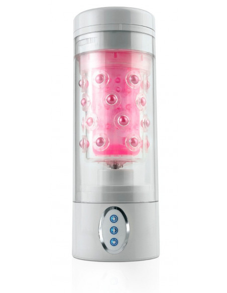 PET Roto-Bator Pussy White/Pin