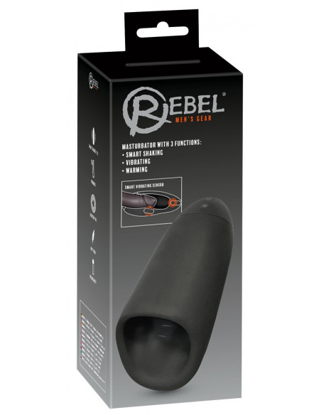 Rebel Masturbator with 3 funct - Rebel - Nero (cod. 811)