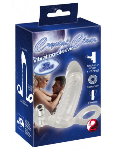 Crystal Clear Vibrating Sleeve