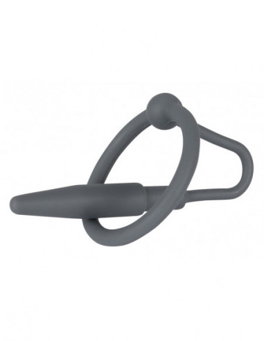 Penis Plug with Glans Ring - Penisplug - Grigio