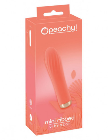 Peachy Mini Ribbed Vibrator