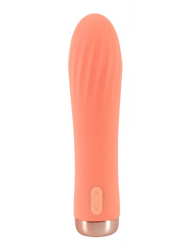 Peachy Mini Ribbed Vibrator