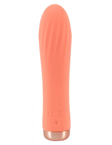 Peachy Mini Ribbed Vibrator