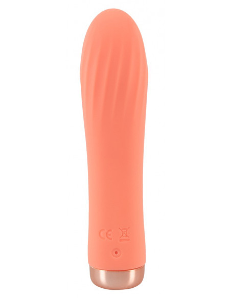 Peachy Mini Ribbed Vibrator